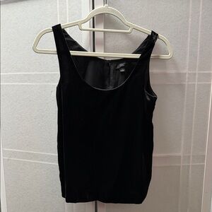 J. Crew Black Velvet Tank Top